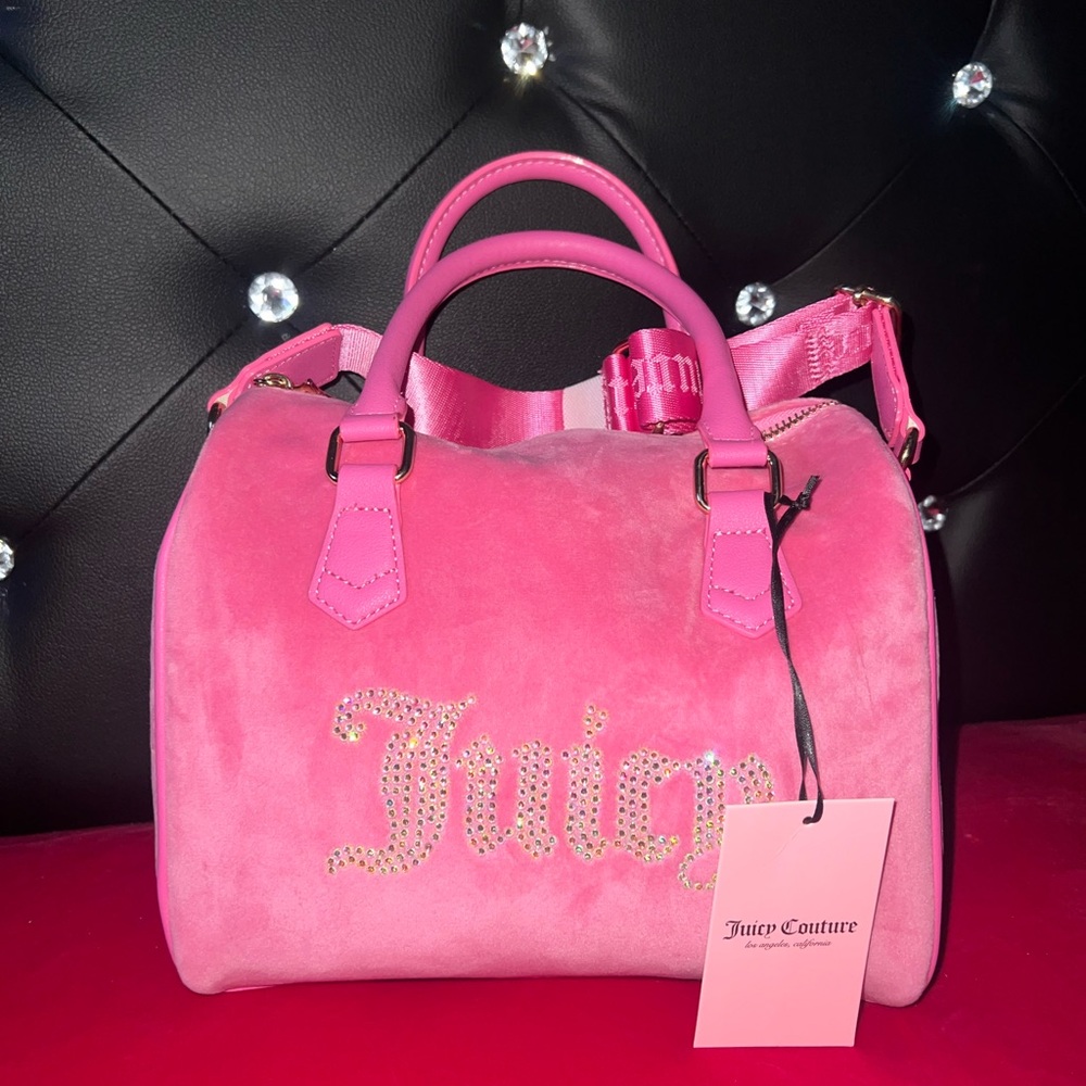 Juicy Couture Pink Velour Obsession Satchel